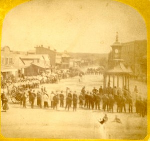 Stereoview of Market Square 1870s